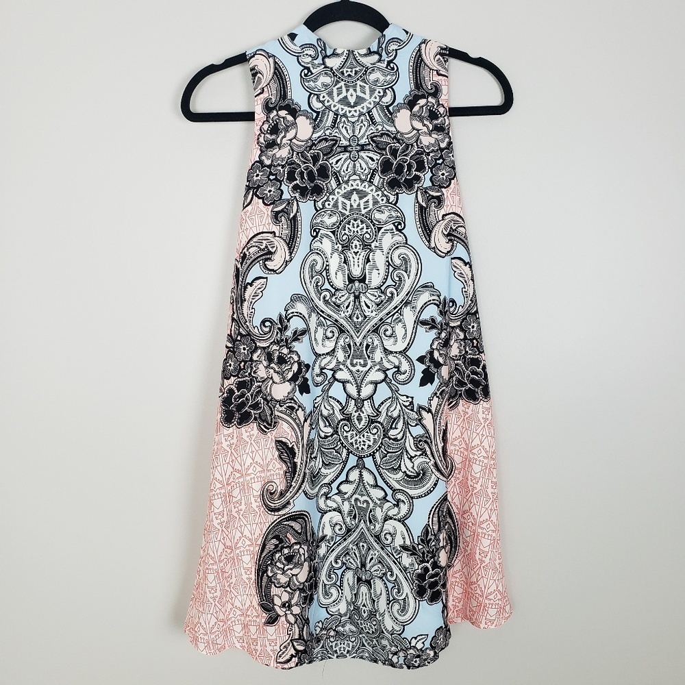 Pink Owl sleeveless dress with mock neck J12